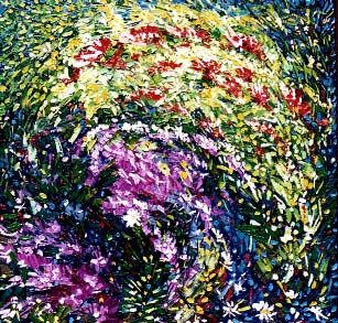 Bertrand Tremblay, Composition florale, huile sur toile, avril 2001 © Bertrand Tremblay, 2001