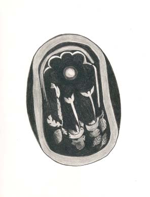 Bertrand Tremblay, Ovaire, dessin au crayon sur papier Reeves BFK © Bertrand Tremblay