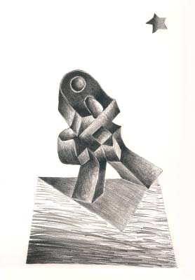 Bertrand Tremblay, Le Petit Prince, dessin au crayon sur papier Reeves BFK © Bertrand Tremblay