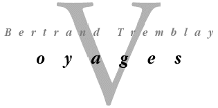 Bertrand Tremblay, logo de l'exposition Voyages © Bertrand Tremblay, 2001
